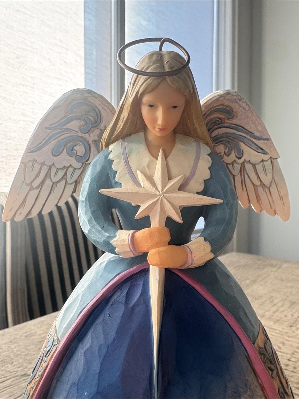 Jim Shore Blue and Pink Angel Nativity Figurine - Picture 6 of 6